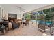 Screened patio with pool view and seating area at 1150 Winston St, Port Charlotte, FL 33952