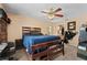 Bedroom with a double bed and ceiling fan at 1150 Winston St, Port Charlotte, FL 33952