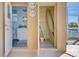 Pool bathroom with nautical decor, offering convenience for guests with access to the porch at 1429 Blue Jay Ct, Punta Gorda, FL 33950