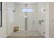 Large walk-in shower with glass enclosure and mosaic tile accents at 24237 San Lucas Ln, Punta Gorda, FL 33955