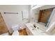 Clean bathroom with a tub, shower, and updated vanity at 22260 Aburto Ln, Port Charlotte, FL 33952