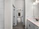 Bathroom featuring a single sink vanity and tile flooring at 4081 Felhorn St, Port Charlotte, FL 33948
