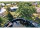 Aerial view showcasing the house's location near the water at 5731 Oakview Ln, Punta Gorda, FL 33950