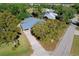 Aerial view showcasing the home's location and surrounding landscape at 5731 Oakview Ln, Punta Gorda, FL 33950