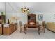 Classic dining room with a wooden table and chairs, and a wooden buffet at 15 Windward Pl, Placida, FL 33946