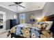 Bright bedroom with a queen-size bed and window with plantation shutters at 18189 Ohara Dr, Port Charlotte, FL 33948