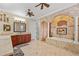 Elegant bathroom with soaking tub, double sinks, and walk-in shower at 18189 Ohara Dr, Port Charlotte, FL 33948