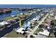 Aerial view showcasing canal front home at 2817 Coral Way, Punta Gorda, FL 33950