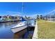 Private boat dock situated on a peaceful canal at 2817 Coral Way, Punta Gorda, FL 33950