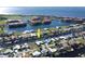 Aerial view highlighting waterfront property at 2817 Coral Way, Punta Gorda, FL 33950