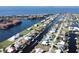 Aerial view of waterfront homes and canals in a sunny residential area at 2817 Coral Way, Punta Gorda, FL 33950