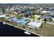 Aerial view showing canal front property location at 2817 Coral Way, Punta Gorda, FL 33950