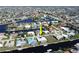 Aerial view highlighting property location near waterway at 2817 Coral Way, Punta Gorda, FL 33950