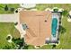 Top-down view of the house and pool area at 16681 Acapulco Rd, Punta Gorda, FL 33955
