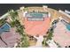 Bird's eye view of house, pool, and landscaping at 1060 San Mateo Dr, Punta Gorda, FL 33950