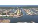 Aerial view of waterfront home with private dock and pool at 1060 San Mateo Dr, Punta Gorda, FL 33950