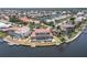Aerial view of waterfront property with canal access at 1060 San Mateo Dr, Punta Gorda, FL 33950