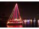 Close up of decorated boat in night parade at 1060 San Mateo Dr, Punta Gorda, FL 33950