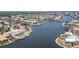 Stunning aerial view of a waterfront home in a desirable community at 1060 San Mateo Dr, Punta Gorda, FL 33950