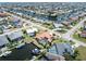 Bird's-eye view of waterfront property with boat slip at 1081 Coronado Dr, Punta Gorda, FL 33950