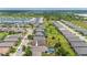 Aerial view of a house featuring a private pool at 4093 River Bank Way, Punta Gorda, FL 33980