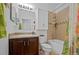 Well-lit bathroom with a single vanity and shower/tub at 4093 River Bank Way, Punta Gorda, FL 33980