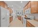 Modern kitchen boasts ample cabinetry, stainless steel appliances, and a large island at 24449 Manchester Trl, Punta Gorda, FL 33980
