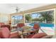 Spacious patio with pool view, comfortable seating at 16446 Belo Ct, Punta Gorda, FL 33955