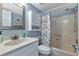 Clean bathroom with shower/tub combo and white vanity at 3310 Loveland Blvd # 1502, Punta Gorda, FL 33980