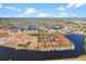 Aerial view of waterfront property and surrounding community at 3500 Mondovi Ct # 1022, Punta Gorda, FL 33950