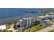 Aerial view of waterfront building and surrounding area at 1500 Park Beach Cir # 3C, Punta Gorda, FL 33950