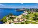 Aerial view of waterfront property with park at 150 Harborside Ave # 314, Punta Gorda, FL 33950
