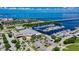 Aerial view of waterfront property with resort amenities at 150 Harborside Ave # 314, Punta Gorda, FL 33950