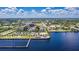 Aerial view of waterfront property with resort amenities at 150 Harborside Ave # 314, Punta Gorda, FL 33950