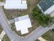 Top-down view of a single mobile home and surrounding area at 6405 Kilohee Ct, North Port, FL 34287