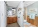 Updated bathroom with a vanity and shower at 6405 Kilohee Ct, North Port, FL 34287