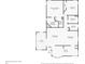 Floor plan showing a 2-bedroom, 2-bathroom home with open living areas at 648 Schooner St, North Port, FL 34287