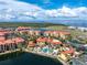 Aerial view of a luxurious waterfront community with resort amenities at 85 Vivante Blvd # 8534, Punta Gorda, FL 33950