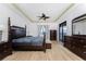 Main bedroom with water views and hardwood floors at 85 Vivante Blvd # 8534, Punta Gorda, FL 33950