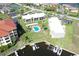 Aerial view showing location of condo and waterway access at 3230 White Ibis Ct # A1-2, Punta Gorda, FL 33950