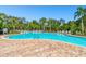 Relaxing community pool with plenty of lounge chairs and lush landscaping at 6516 Serenity Fall Ln, Sarasota, FL 34240