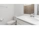 Clean bathroom with toilet, vanity, and shower at 14121 Heritage Landing Blvd # 731, Punta Gorda, FL 33955