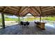 Relaxing outdoor bar with thatched roof and waterfront views at 28976 Gin Ln, Punta Gorda, FL 33982