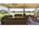 Relaxing covered patio furnished for outdoor living at 28992 Gin Ln, Punta Gorda, FL 33982