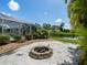 Fire pit area with sand and a waterfront view at 1191 Manor Rd, Englewood, FL 34223