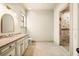 Guest bathroom with granite countertop and walk-in shower at 21321 Harborside Blvd, Port Charlotte, FL 33952