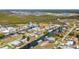 Breathtaking aerial view of waterfront homes nestled along winding canals, offering a serene coastal lifestyle at 24313 Pirate Harbor Blvd, Punta Gorda, FL 33955