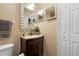 Bathroom with shower, toilet, and vanity with a granite top at 265 Tipton St, Port Charlotte, FL 33954