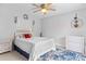 Guest bedroom with nautical decor and ample storage at 5001 Richmond Ter, North Port, FL 34287