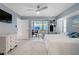 Spacious bedroom with king bed and sliding door to patio at 5001 Richmond Ter, North Port, FL 34287